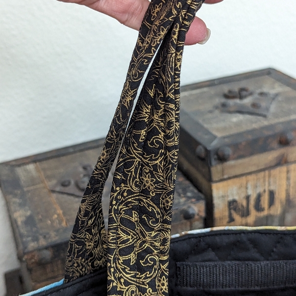 Hand Crafted Bingo/Tote Bag Asian Inspired Cotton Fabric - Picture 7 of 7